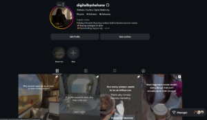 Social media content and Instagram profile visuals for a brand communication strategy project.